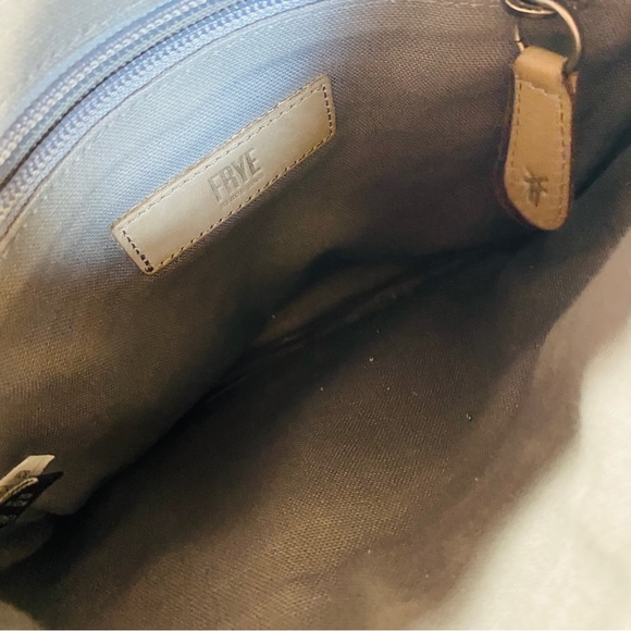 FRYE Bag Crossbody Melissa Floral Swing Leather Dove Bohemian Floral - Picture 13 of 15